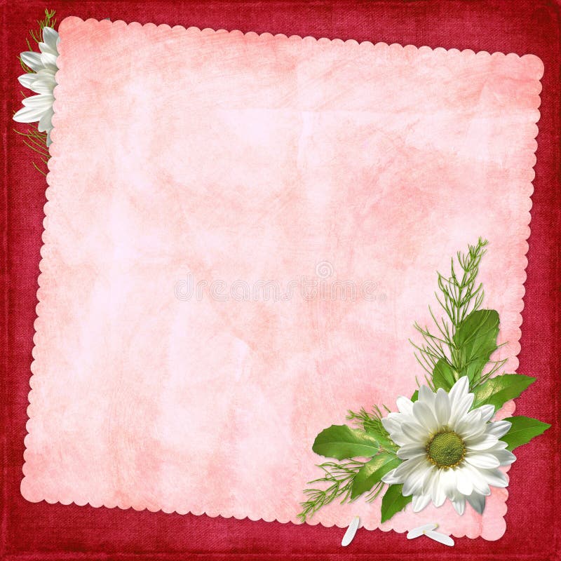 Card for the holiday with flowers