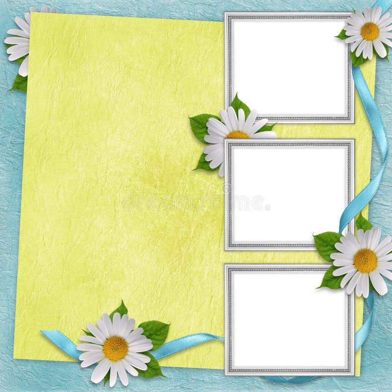 Card for the holiday with flowers