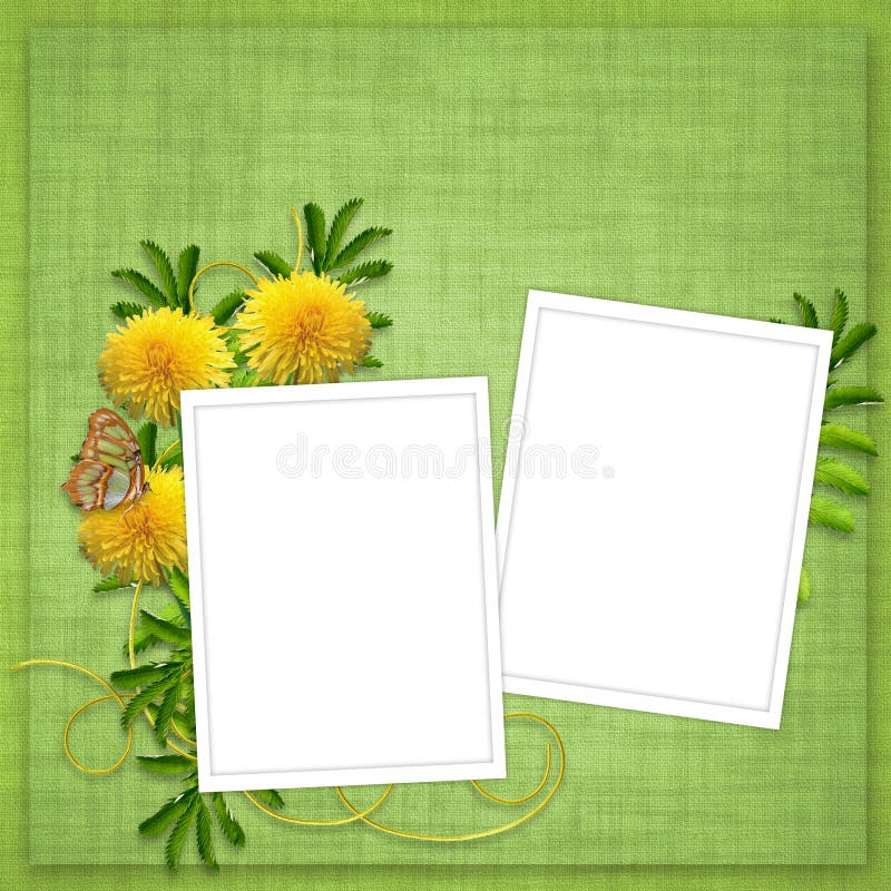 Card for holiday with flowers