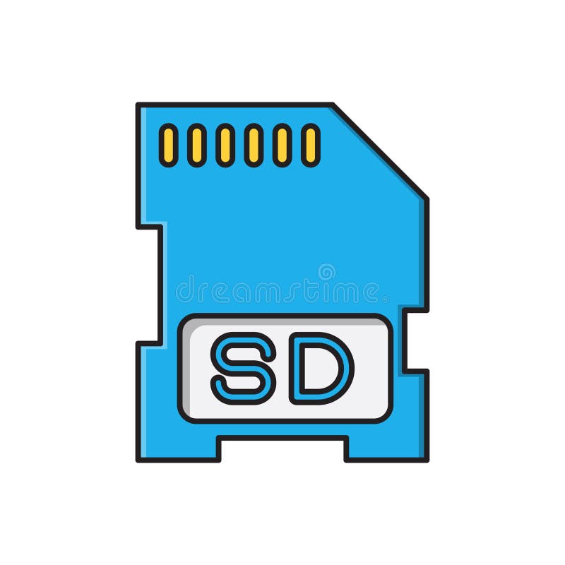 Premium Vector  Memory card vector type icon