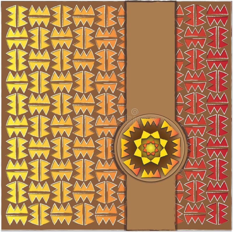 Card inspired by the Mexican pattern