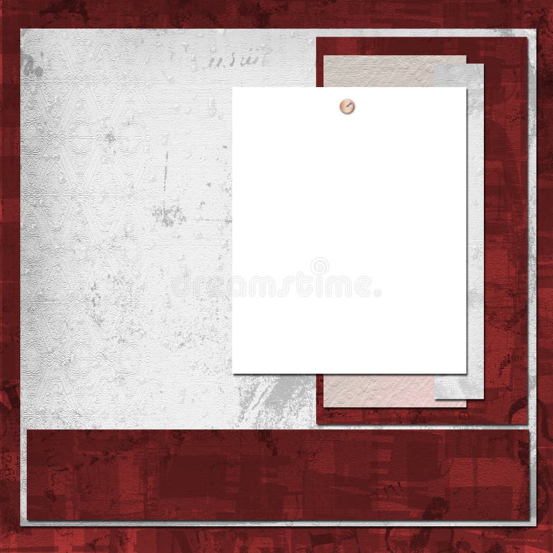 Card for Invitation in Scrapbooking Style Desi Stock Illustration