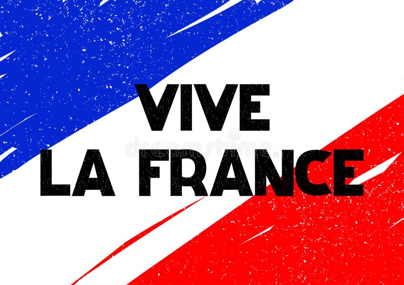 Card with Lettering Vive La France. Vector Illustration Stock Vector ...