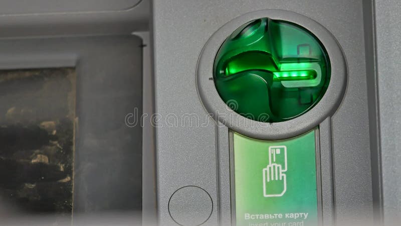 Card light flashing on ATM machine