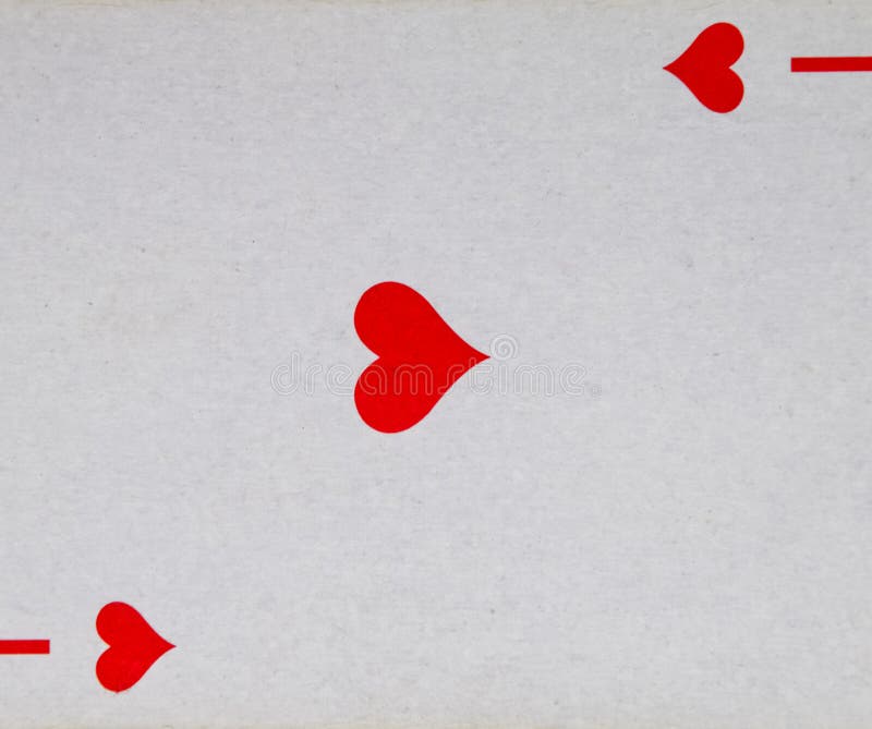 Card playing ace of hearts, suit of stock photos