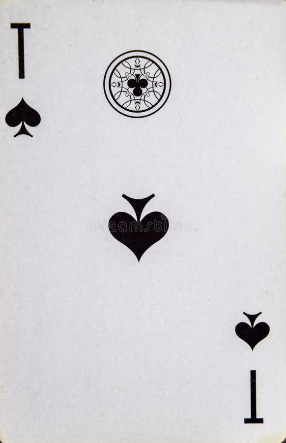 Card playing ace of spades, suit of spades royalty free stock image