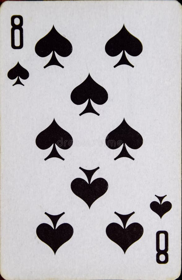 Card playing eight peak suit of spades royalty free stock images