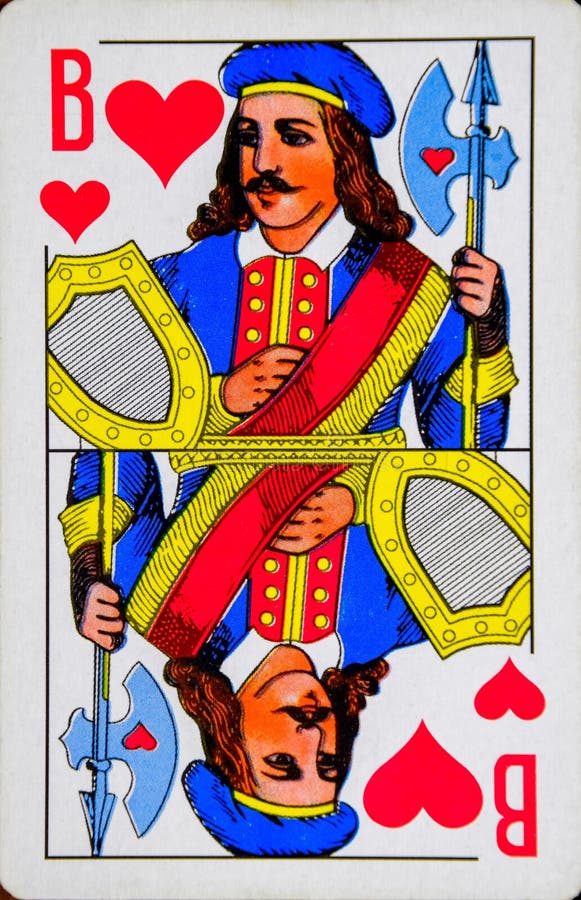 Card playing jack of hearts, suit of hearts royalty free stock images