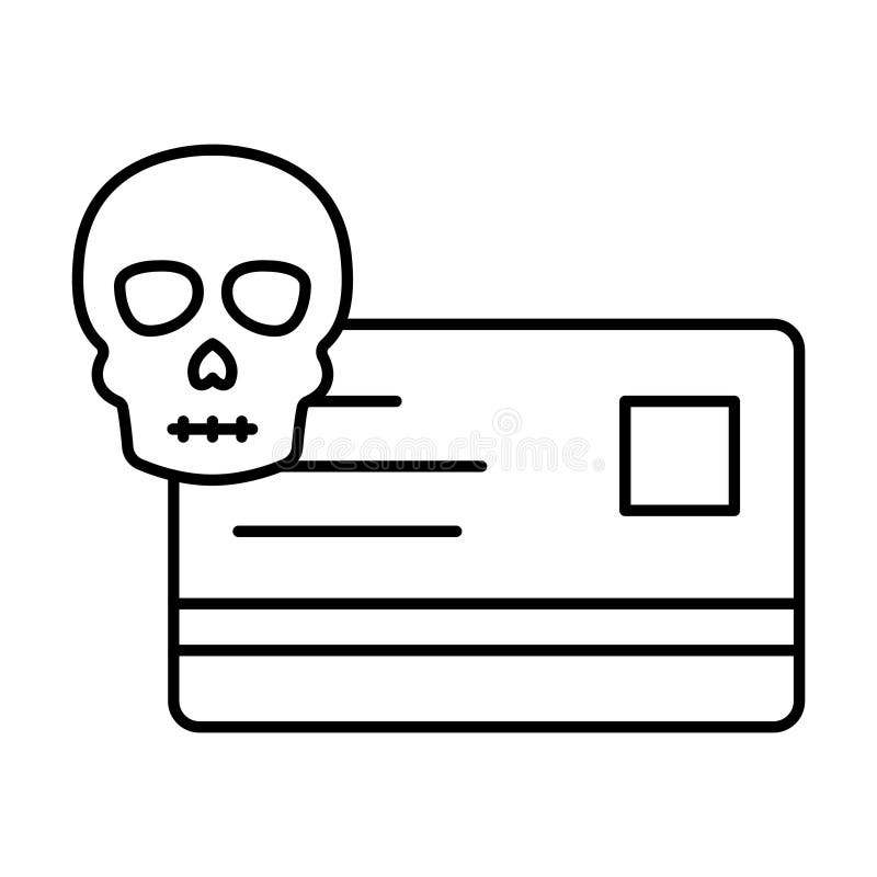 Card Scam Outline Vector Icon Which Can Easily Modify or Edit Stock