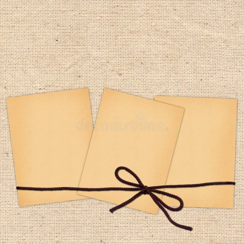 Card with sheets and rope for design