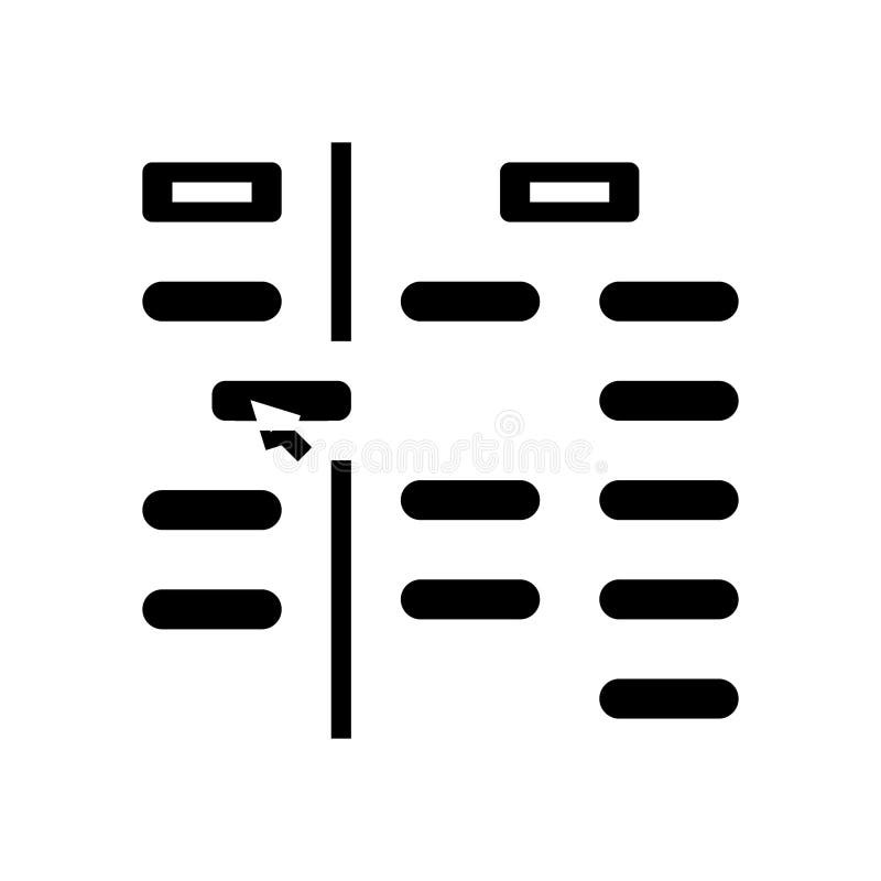 Card sorting ux ui design glyph icon vector illustration stock illustration