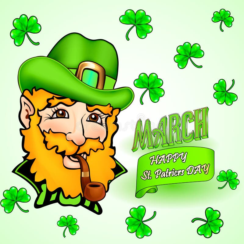 Card for St. Patrick`s Day and congratulation stock illustration Card for St. Patrick`s Day and congratulation stock illustration