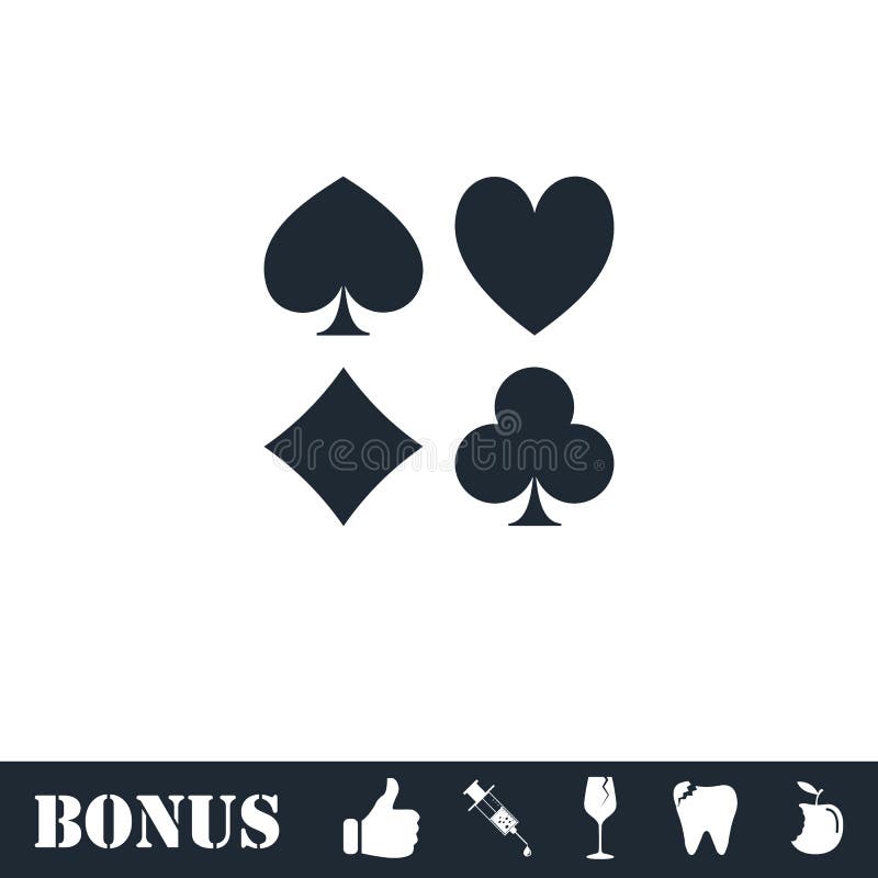 Card suit icon flat vector illustration Card suit icon flat vector illustration