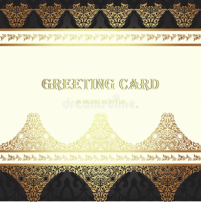 Card in traditional oriental style.