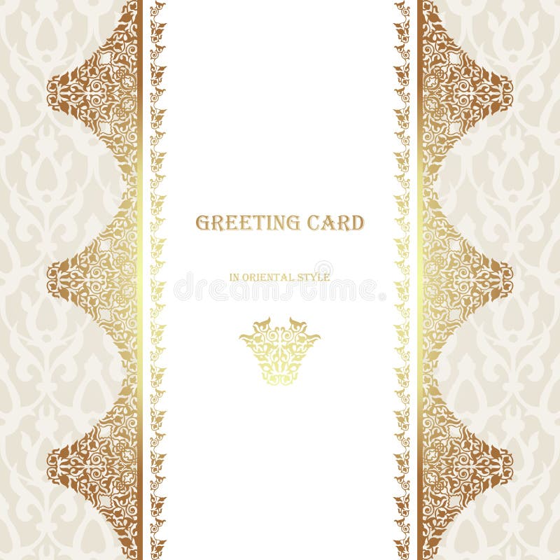 Card in traditional oriental style.