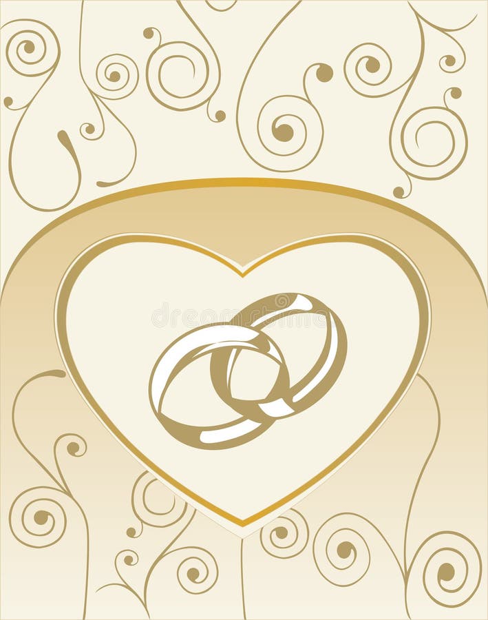 Card with wedding rings