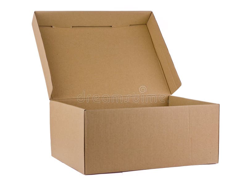 Cardboard box with handle stock image. Image of cargo 30716849