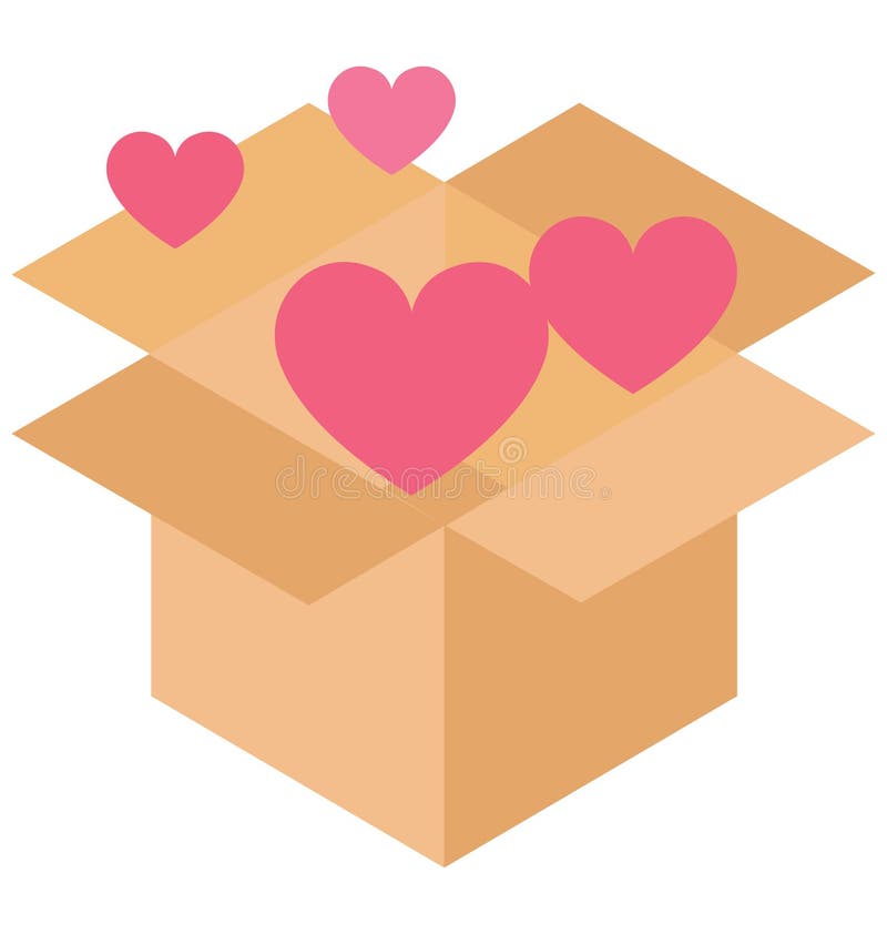 Cardboard box Isolated Vector Icon that can be easily modified or edit stock illustration