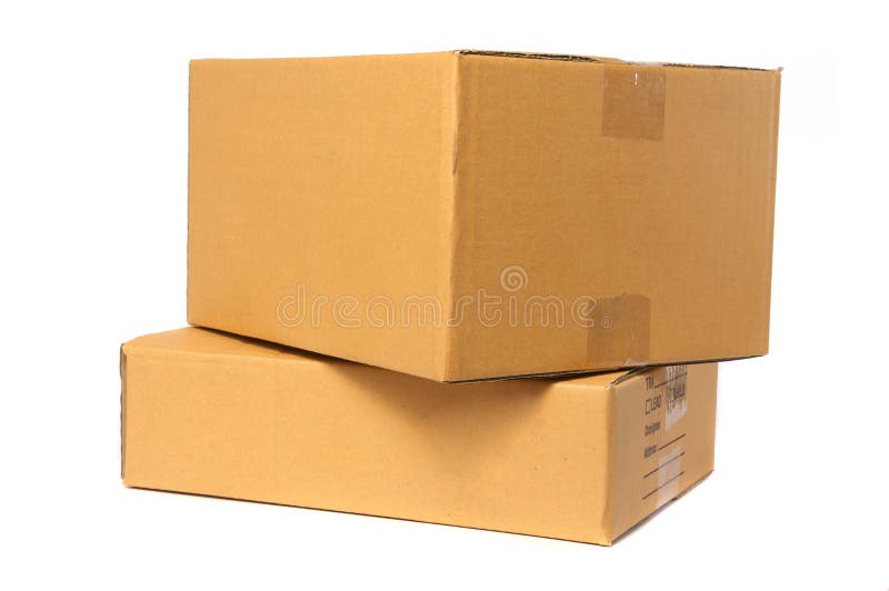 Cardboard box isolated on white background