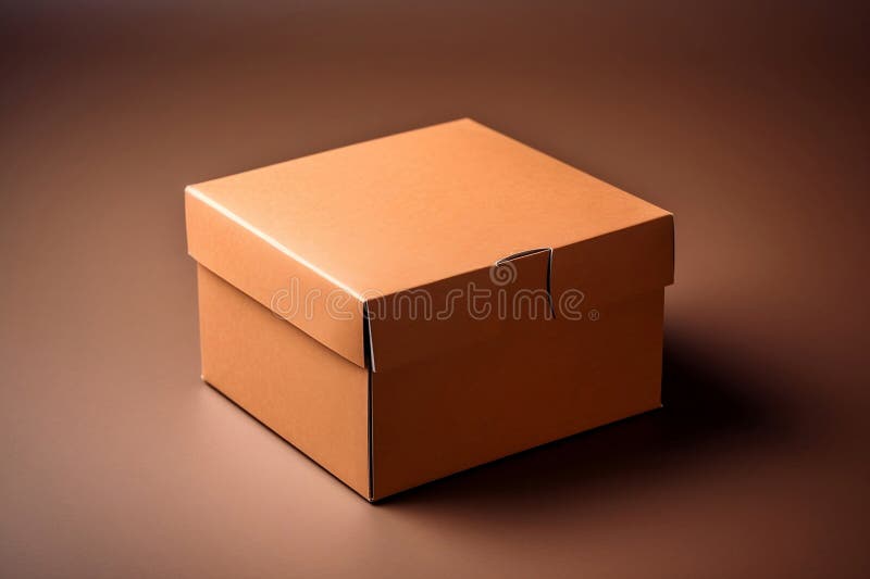 Cardboard box with lid stock illustration. Illustration of product