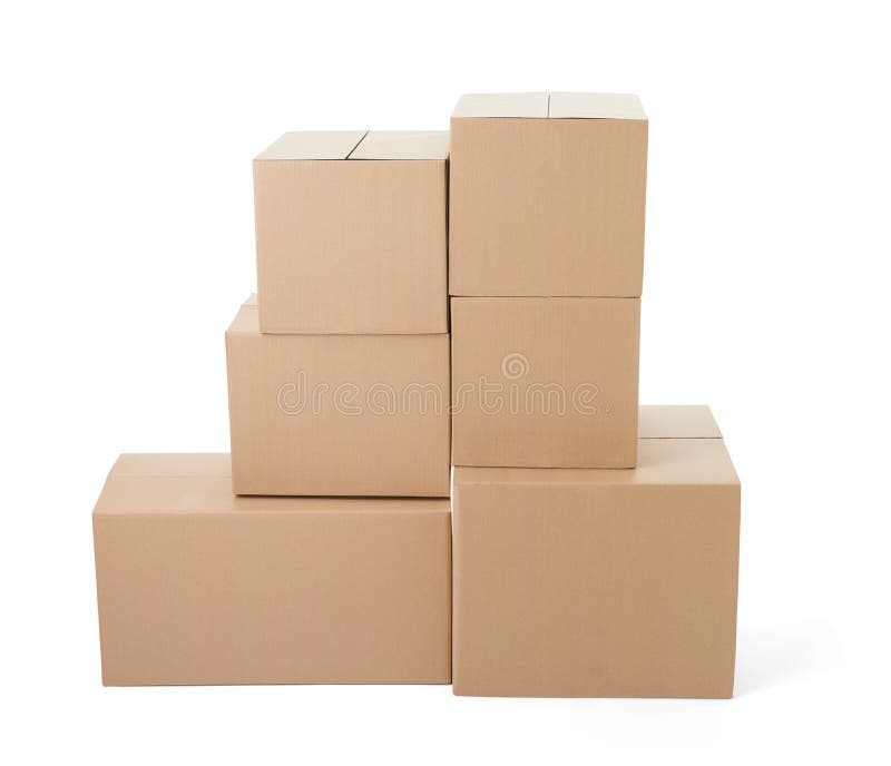 Cardboard Box Package Moving Transportation Delivery Stack Stock Image