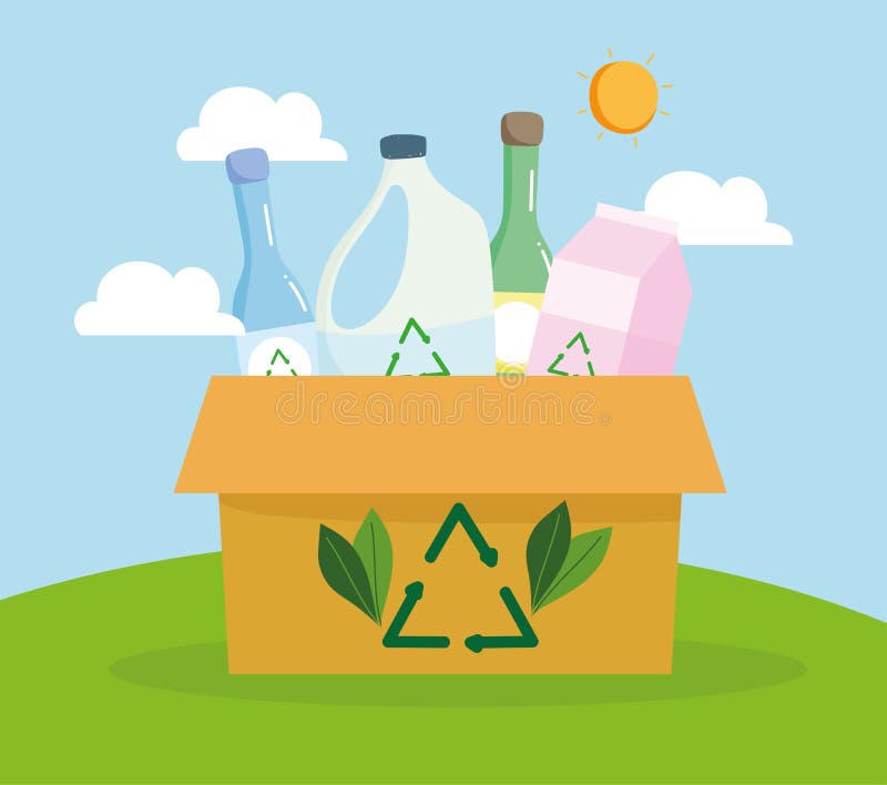 Cardboard box recycling stock vector. Illustration of store 225142027