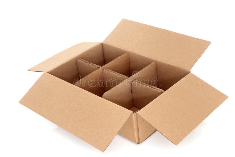 Cardboard Box with Compartments for Products Stock Photo Image of business, open 213345140
