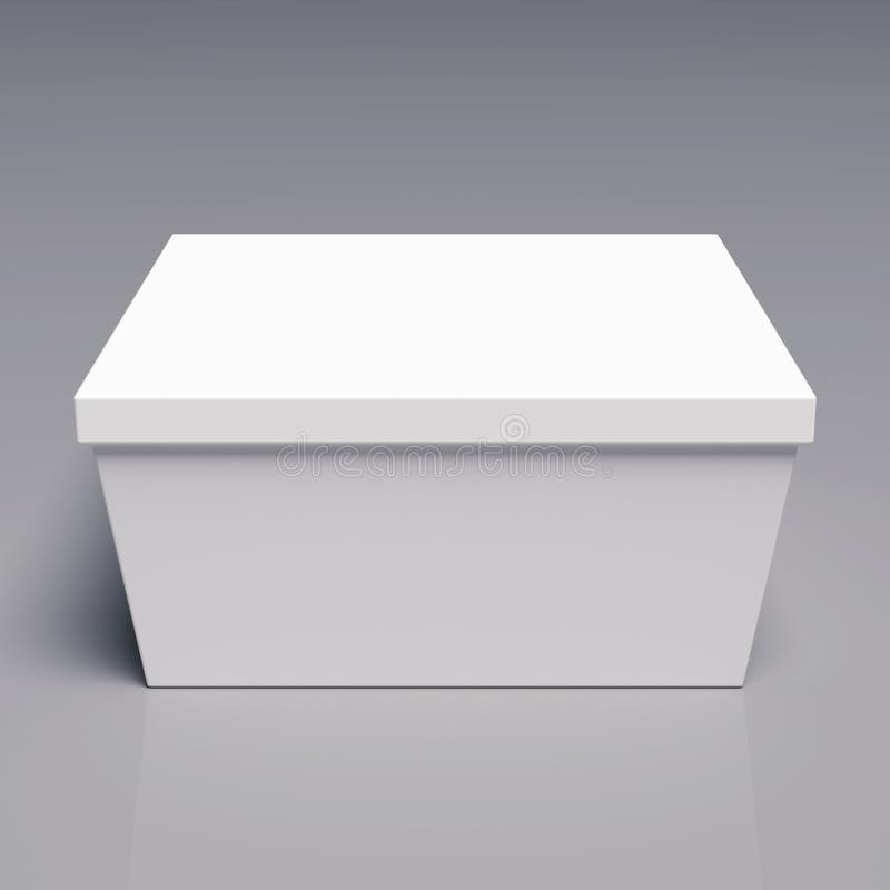 Cardboard box template stock illustration. Illustration of closed