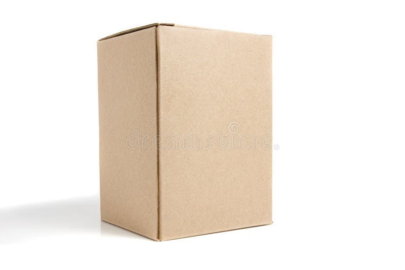 Cardboard box on a white background