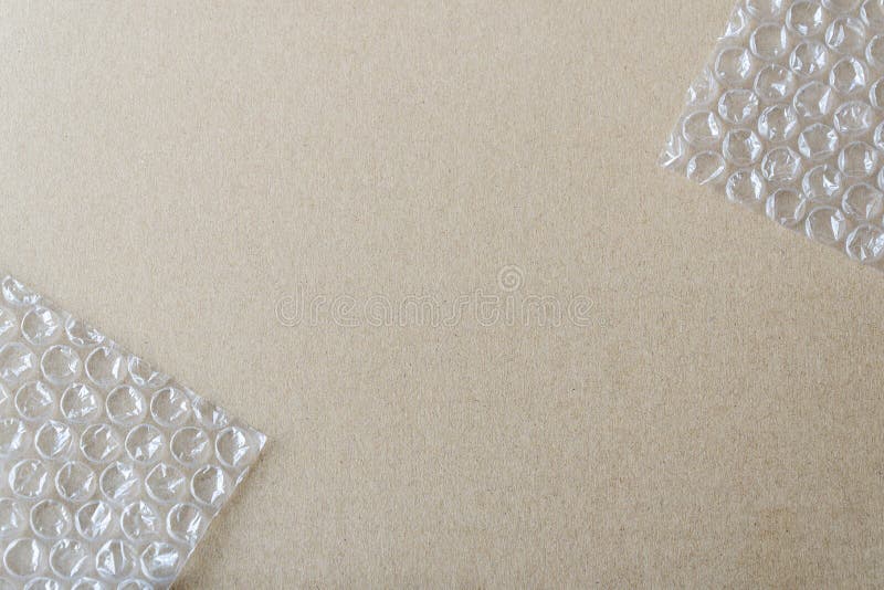 Cardboard and Bubble Wrap for Packing Orders Stock Image Image of