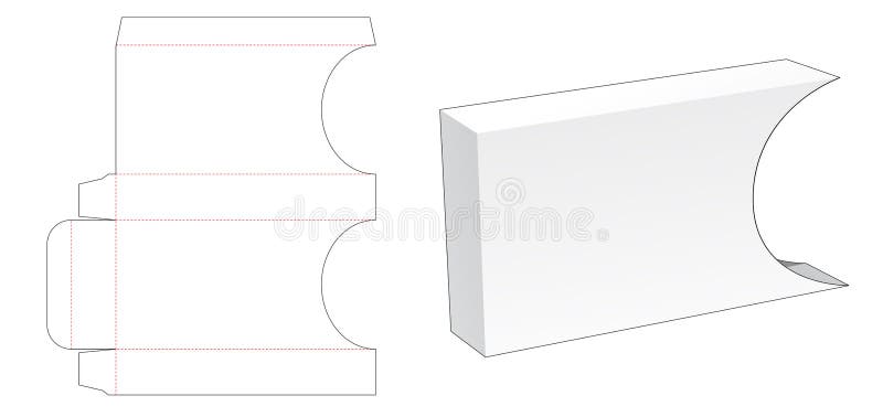 Cardboard cover packaging die cut template stock illustration