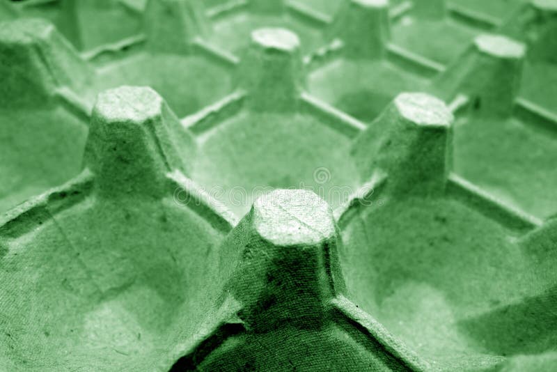 Cardboard Egg Holder with Blur Effect in Green Tone Stock Photo Image