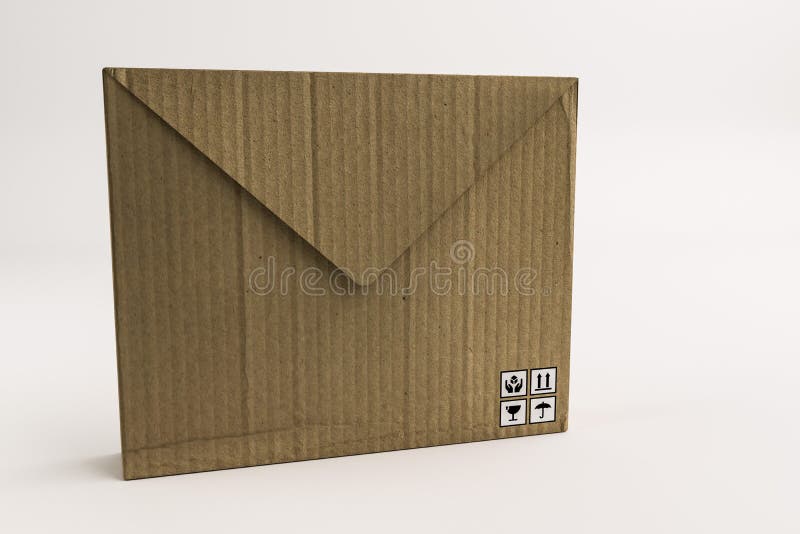 Cardboard Envelope Die Cut Template Stock Vector Illustration of gift