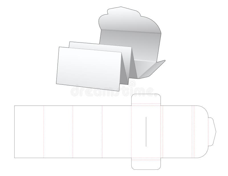 Cardboard envelope die cut template stock illustration