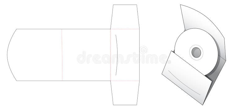 Cardboard Folder for CD Die Cut Template Stock Vector Illustration of Cardboard Folder for CD Die Cut Template Stock Vector Illustration of