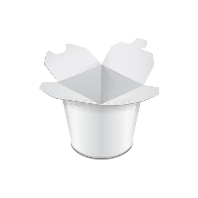 Cardboard Food Tub Box. Asian Food. Wok, Udon, Rice, Kimchi, Soba, Crystal, Glass Noodles ...