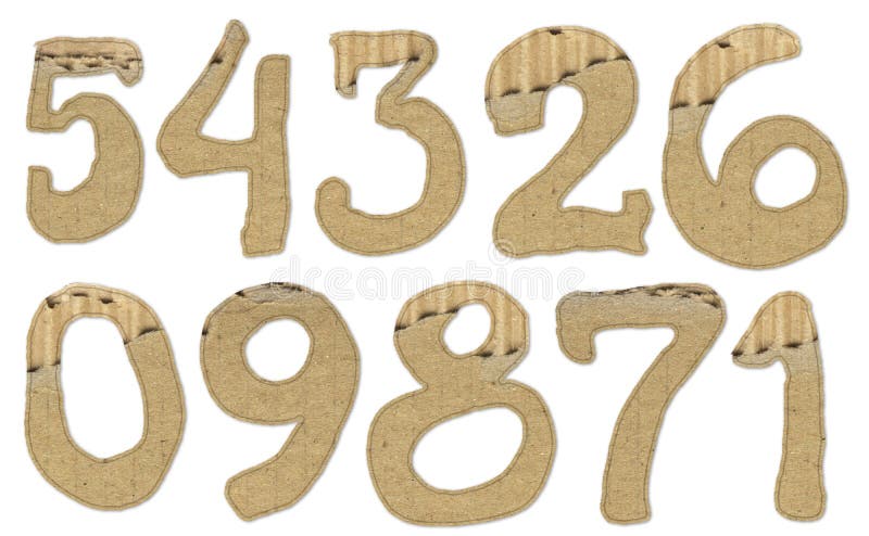 Cardboard numbers stock illustration. Illustration of typeset - 6026004