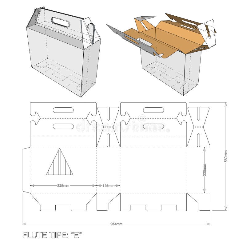 Cardboard Packaging Internal Measurement 17x12.65x72cm and Die-cut ...