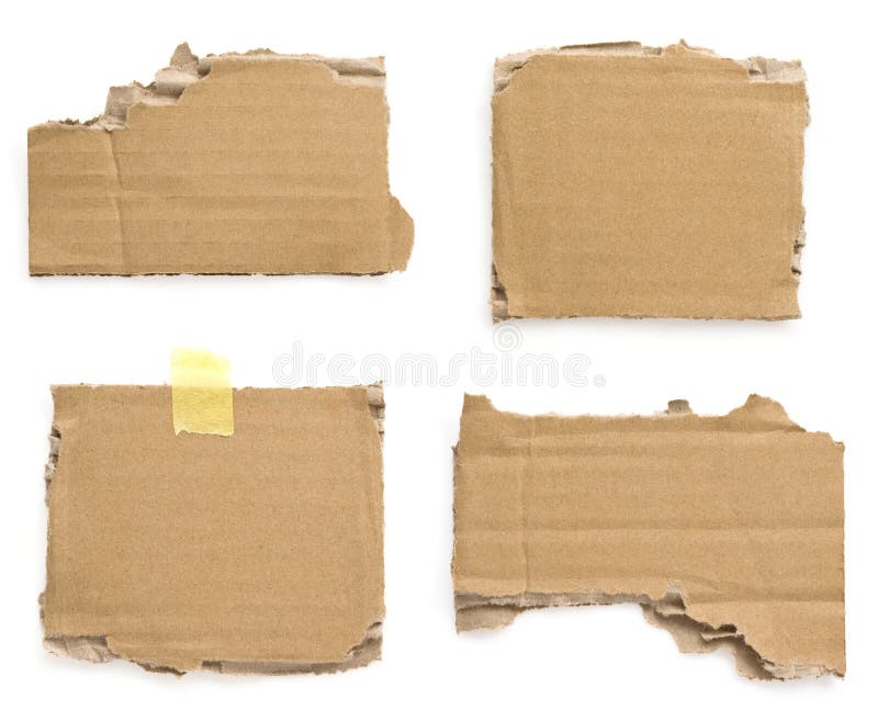 Cardboard pieces on white stock image. Image of background 29072175