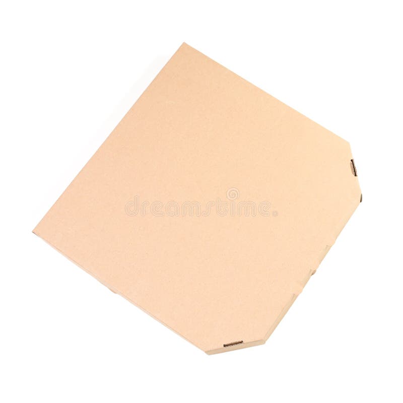 Download Cardboard Pizza Box On White, Top View. Mockup For Design ...