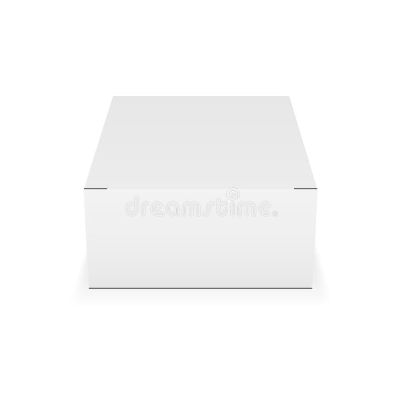 Download Cardboard Rectangular Box Mock Up Stock Vector - Illustration of package, shadow: 117207071