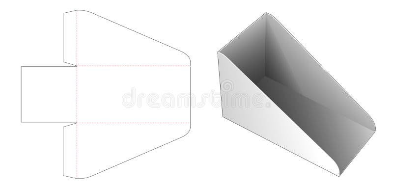 Cardboard shelf book box die cut template vector illustration