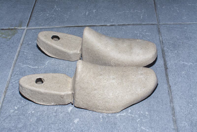 Cardboard Shoe Tree or Insert Accessory Stock Photo Image of pair, clog 237591772