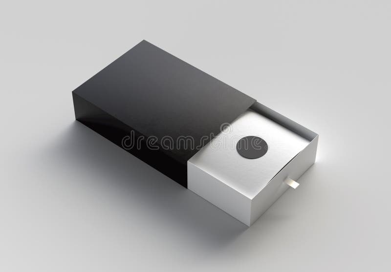 Download Cardboard Sliding Open Box Mockup Stock Illustration - Illustration of pull, advertisement ...