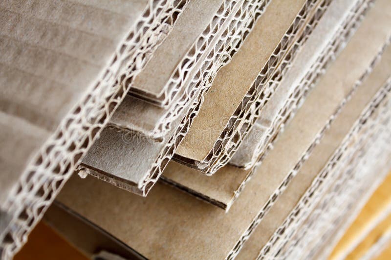 Cardboard stack royalty free stock photo