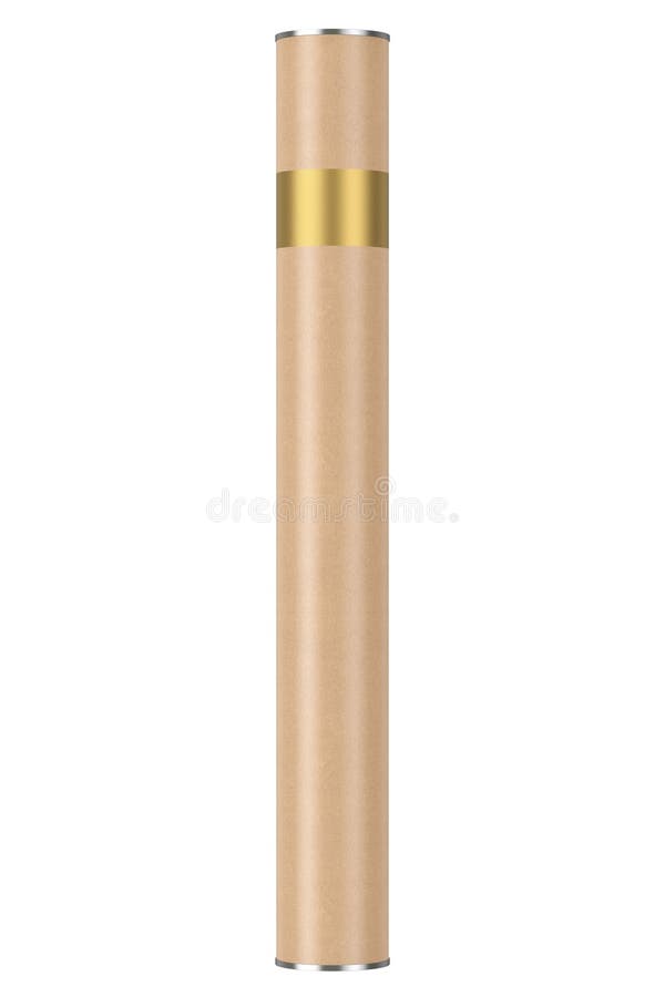 Cardboard Tube Package Box Container Mockup. 3d Rendering stock illustration Cardboard Tube Package Box Container Mockup. 3d Rendering stock illustration
