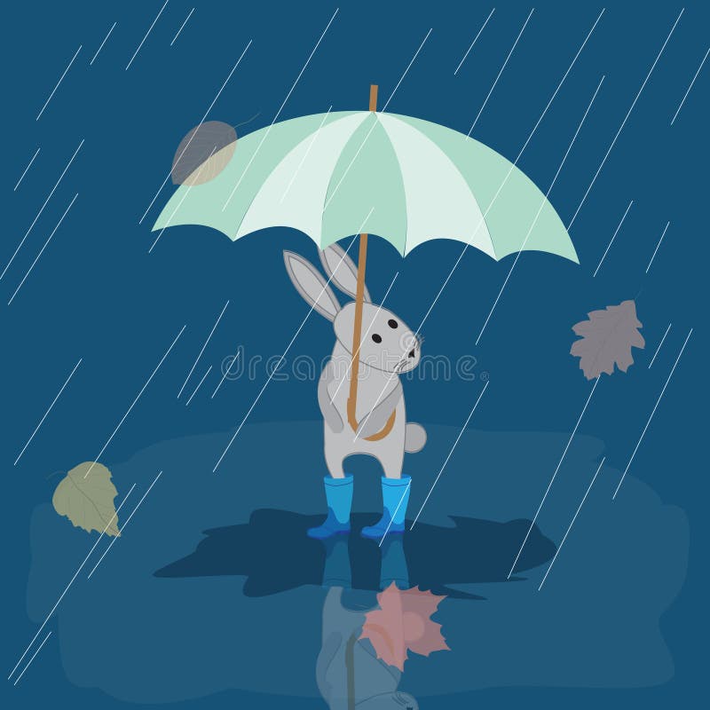 Un smiley pour ton humeur ! - Page 16 Cardez-le-lapin-dans-des-bottes-en-caoutchouc-sous-la-pluie-avec-le-parapluie-automne-76300739