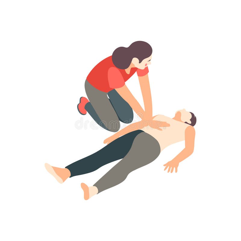 Resuscitation cpr abdominal compression massage Vector Image