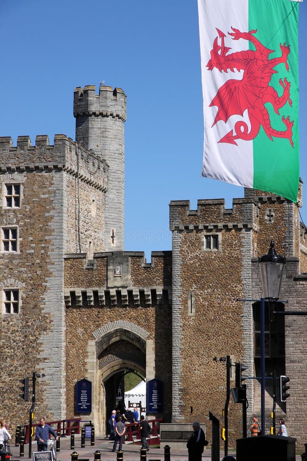 Cardiff old town wall editorial image. Image of entrance 24627865