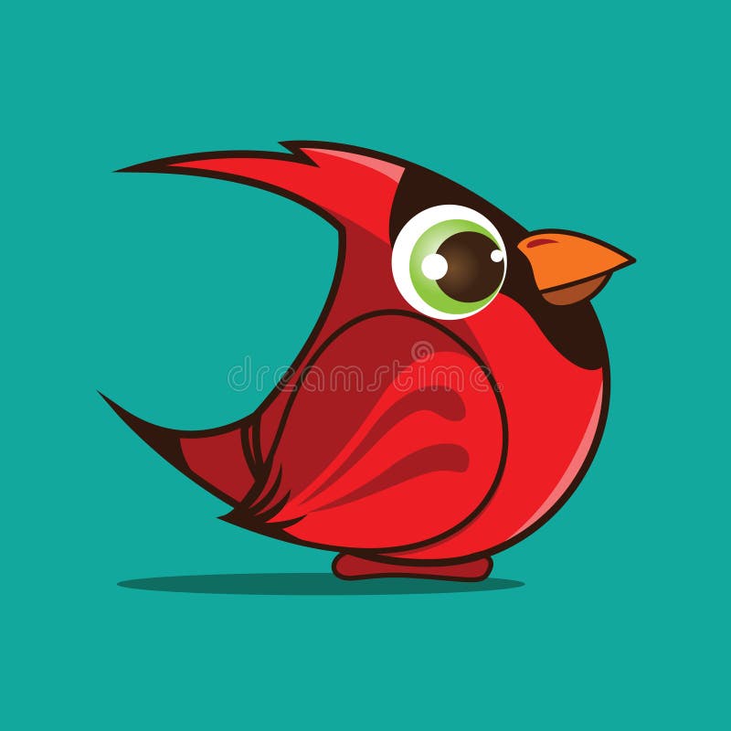 Cardinal bird cartoon stock vector. Illustration of bird - 38192844